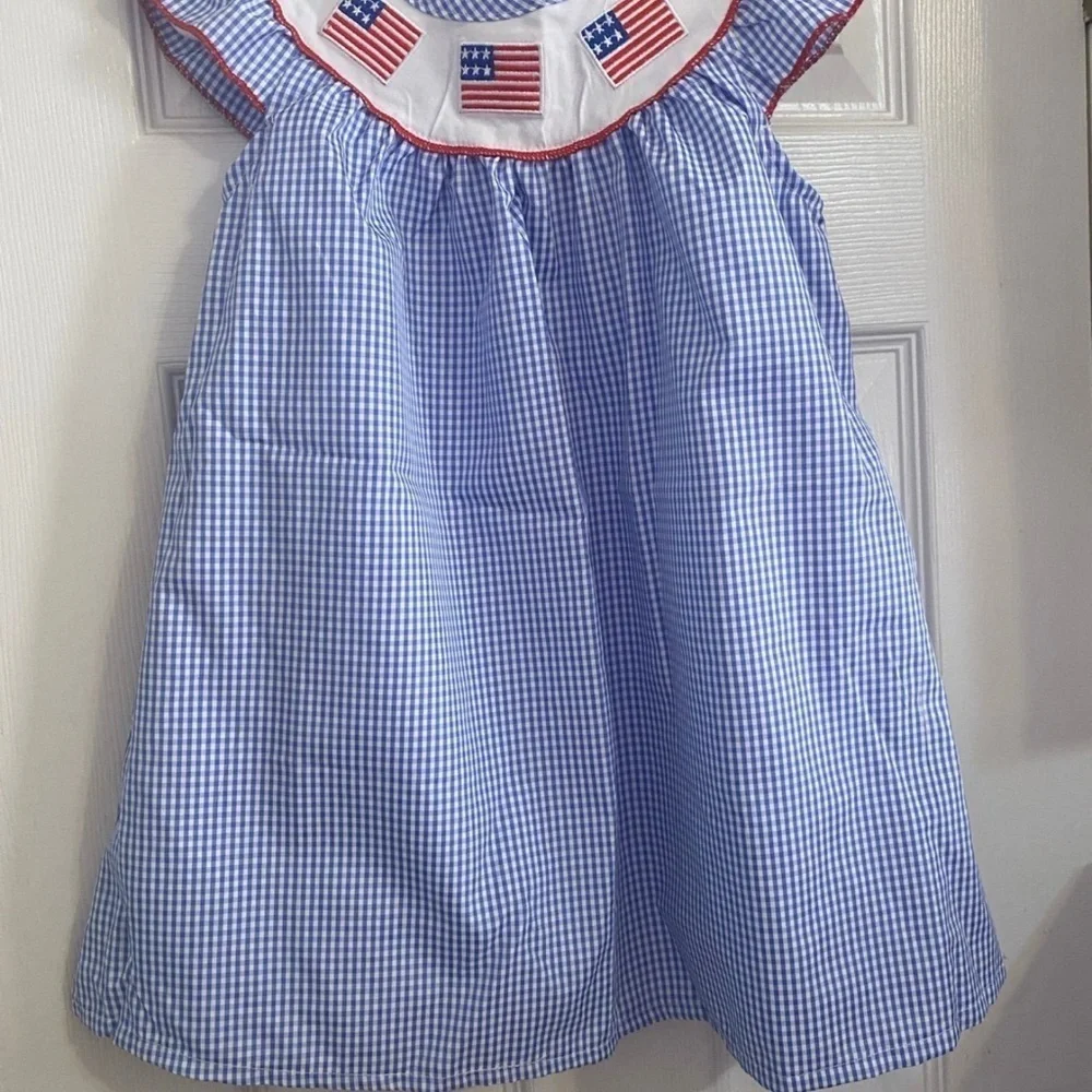 New Embroidered Flag Dress & Headband
